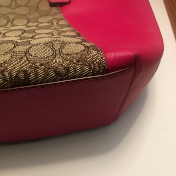 Coach Ava Barbiecore Pink Signature Monogram Tote EUC - Picture 4 of 10